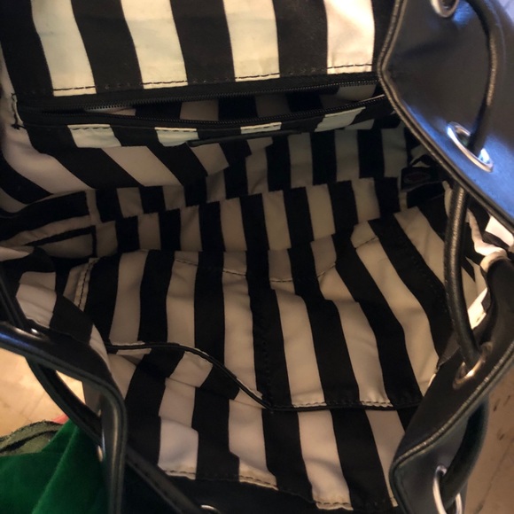 Charm Black Leather Backpack - Picture 2 of 4